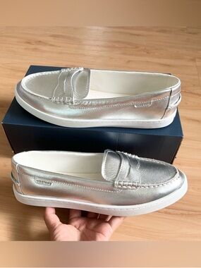 Cole Haan Nantucket Penny Argento/White 11.0US #W33345